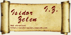Isidor Zelen vizit kartica